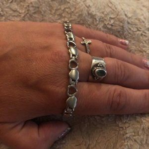 Silver Small HEARTS Healing Bracelet